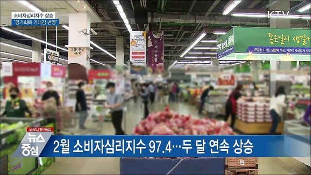 소비자심리지수 상승···"경기회복 기대감 반영"