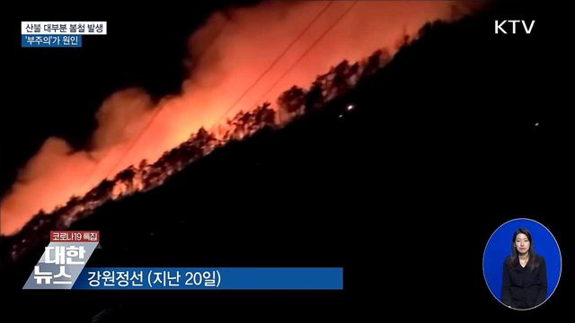 산불 대부분 봄철에 발생···'부주의'가 원인