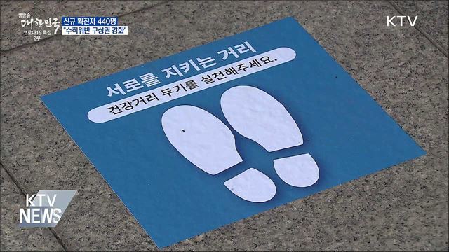 신규확진 440명···"방역수칙 위반 구상권 강화"