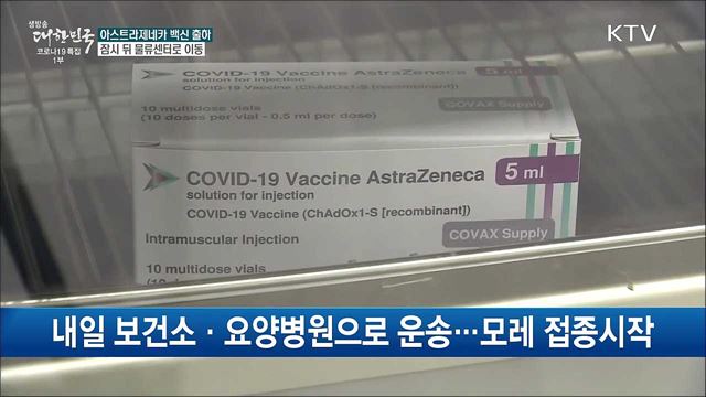 아스트라제네카 백신 출하···물류센터로 이동