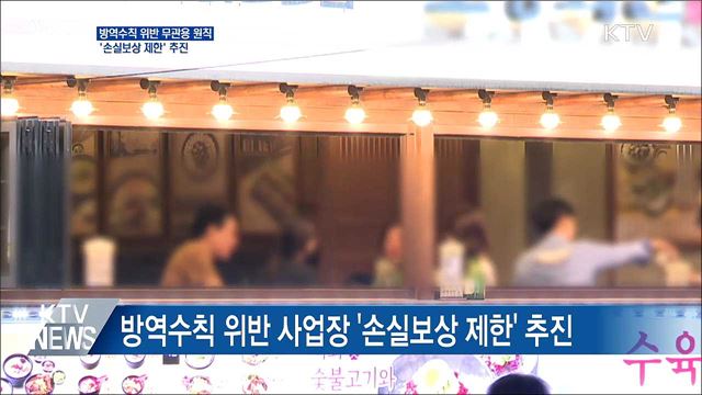 방역수칙 위반 사업장 '손실보상 제한' 추진