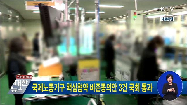 국제노동기구 핵심협약 비준동의안 3건 국회 통과