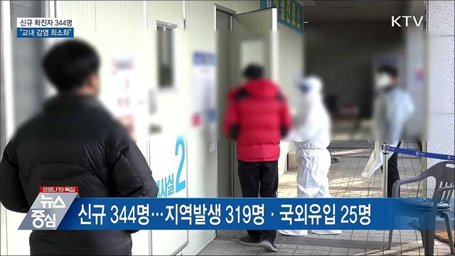 신규 확진 344명···"교내 감염 최소화"