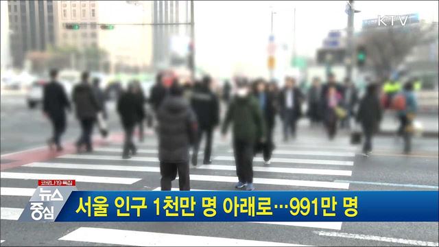 서울 인구 1천만 명 아래로···991만 명