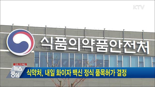 식약처, 내일 화이자 백신 정식 품목허가 결정