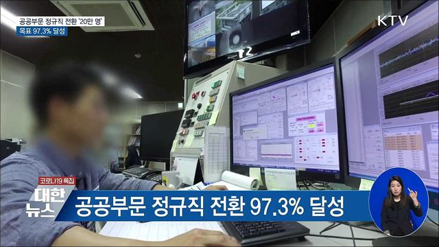 공공부문 정규직 전환 '20만 명'···목표 97.3% 달성
