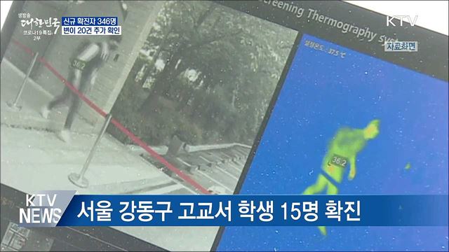 신규확진 346명···변이 바이러스 20건 추가