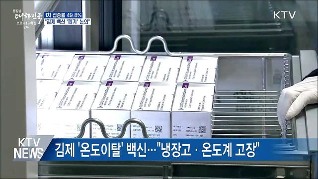 1차 접종률 49.8%···김제 백신 '폐기' 논의