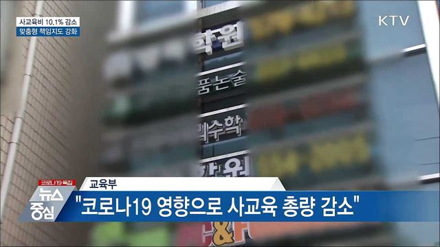 코로나로 사교육비 10.1% 감소···맞춤형 책임지도 강화
