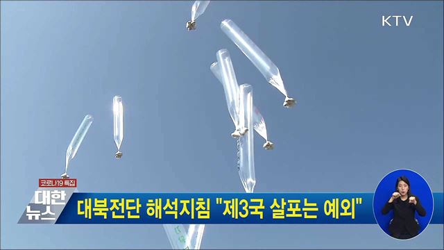 대북전단 해석지침 "제3국 살포는 예외"