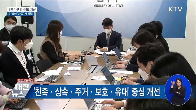 1인 가구 법·제도 개선···민법상 '가족' 재정립