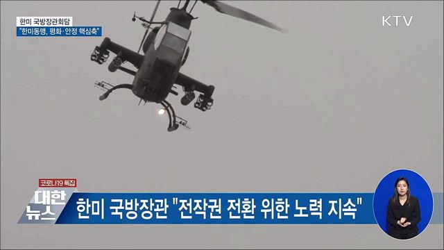 한미 국방장관 "한미동맹, 평화·안정 핵심축"