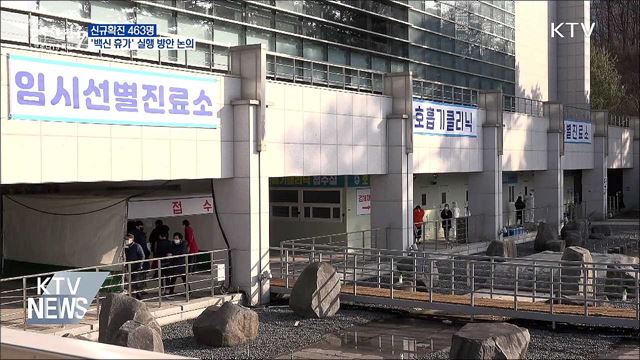 신규확진 463명···'백신 휴가' 실행 방안 논의