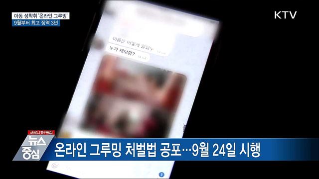 아동 성착취 '온라인 그루밍' 9월부터 최고 징역 3년