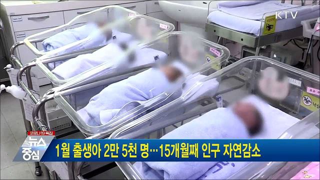 1월 출생아 2만 5천 명···15개월째 인구 자연감소