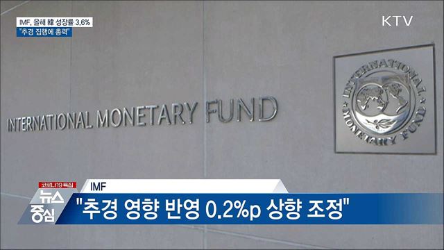 IMF, 올해 韓 성장률 3.6% 전망···"추경 집행에 총력"