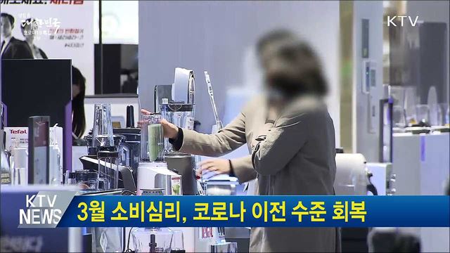 3월 소비심리, 코로나 이전 수준 회복