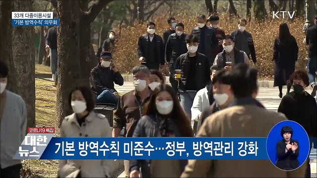 단계 구분 없이 33개 시설 '기본 방역수칙' 의무화