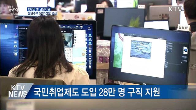 102만 명 고용지원·청년주택 5만4천 가구 공급