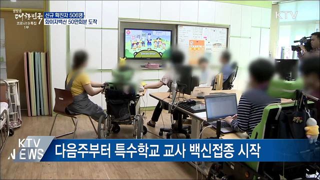 신규 506명···화이자 백신 50만회분 도착