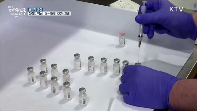 "화이자 백신, 12~15세 접종시 면역효과 100%" [월드 투데이]