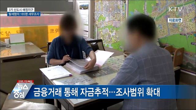 3기 신도시 예정지구 탈세혐의 165명 세무조사