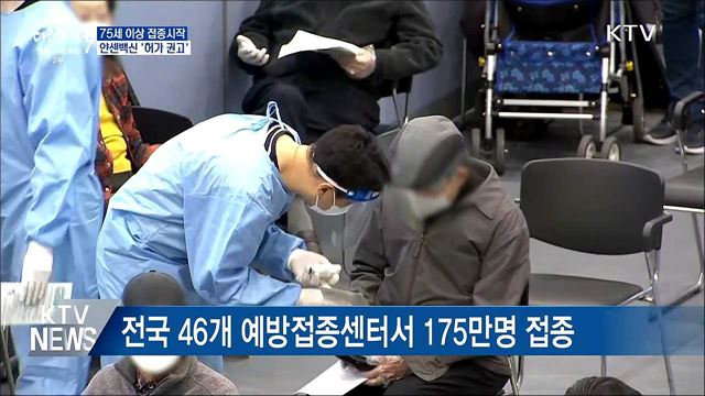 75세 이상 접종시작···얀센백신 '허가 권고'