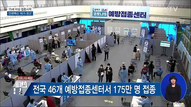 75세 이상 접종시작···얀센백신 '허가 권고'