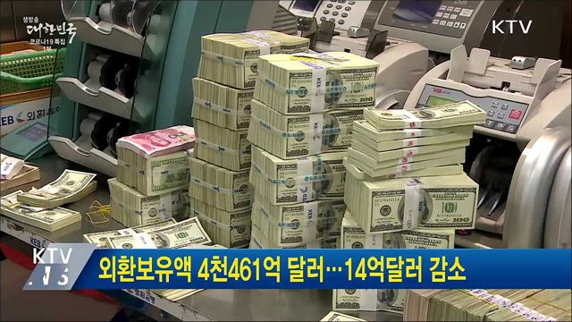외환보유액 4천461억 달러···14억달러 감소