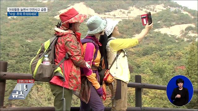 야외활동 늘면서 안전사고 급증···"낙상·추락 주의"