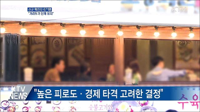 신규 671명···"거리두기·5인 이상 모임금지 3주 연장"
