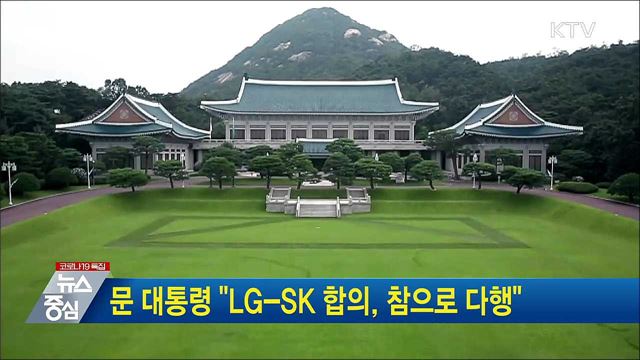 문 대통령 "LG-SK 합의, 참으로 다행"