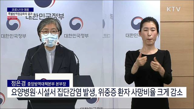 코로나19 대응 특별방역점검회의 결과