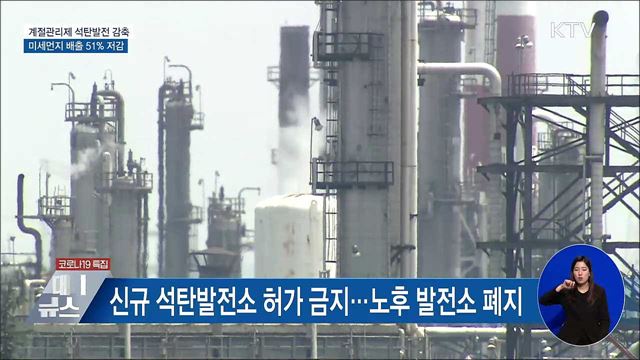 계절관리제 석탄발전 감축···미세먼지 51% 저감