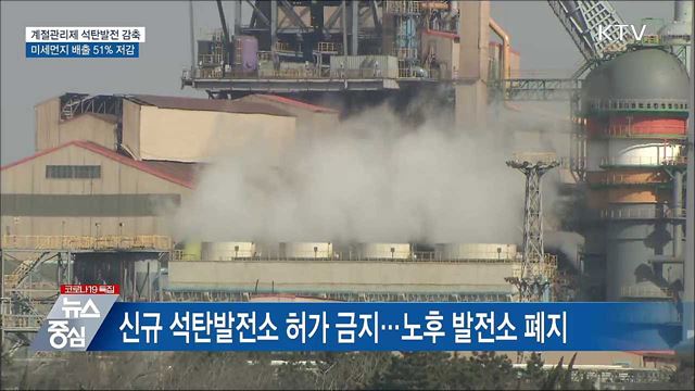 계절관리제 석탄발전 감축···미세먼지 51% 저감