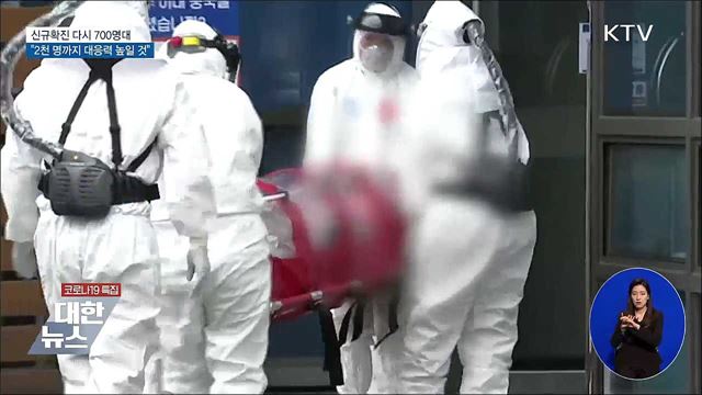 다시 700명대···"하루 2천 명까지 대응력 높일 것"