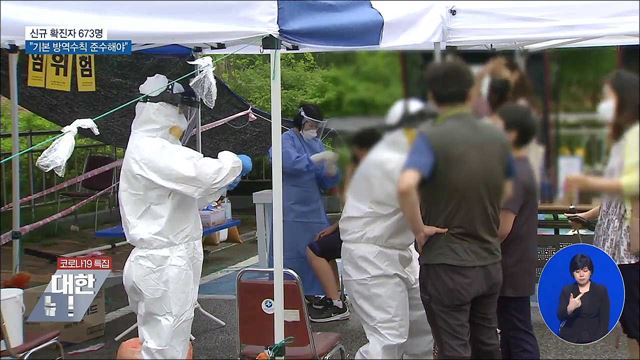 신규 673명···"거리두기 상향 없이 민생 고통 최소화"