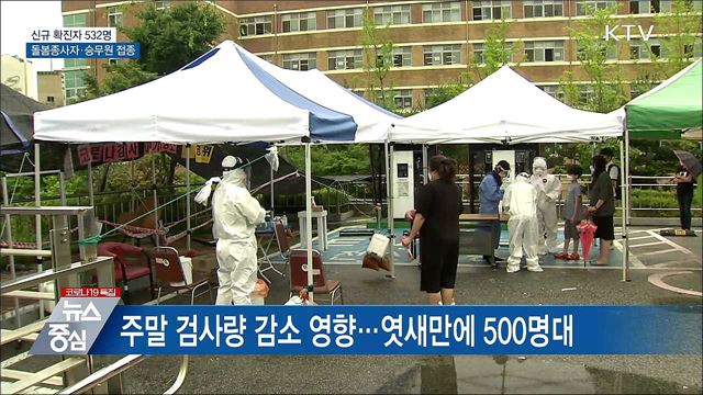 신규 532명···돌봄종사자·승무원 접종시작