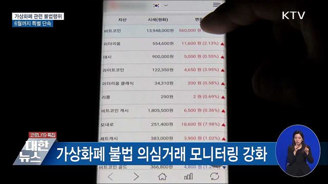 6월까지 가상화폐 관련 불법행위 특별 단속