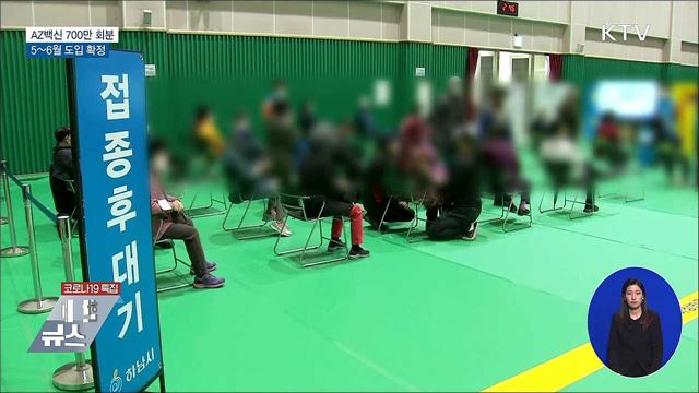 AZ백신 5~6월 700만 회분 도입 확정