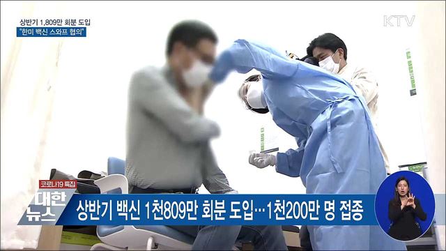 상반기 1천 2백만 명 접종···"한미 백신 스와프 협의"