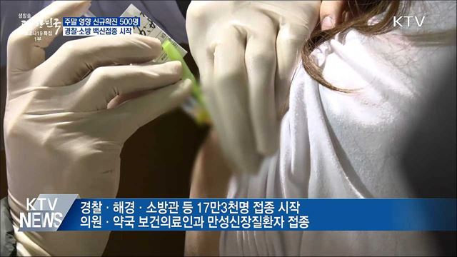 경찰·소방 사회필수인력 백신 접종 시작