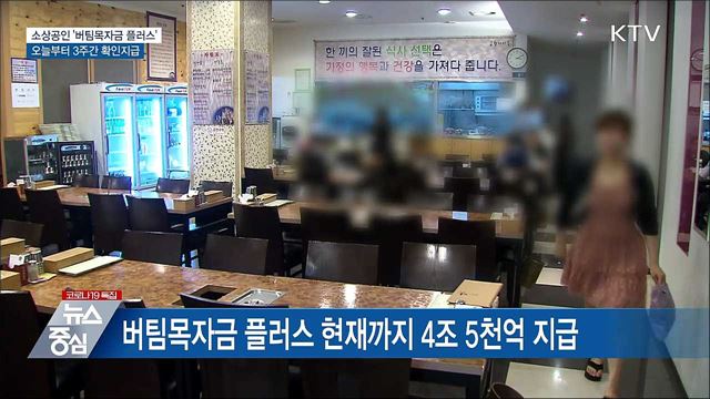 '버팀목자금 플러스' 오늘부터 3주간 확인지급