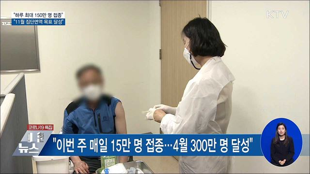 "하루 최대 150만 명 접종···11월 집단면역 달성"