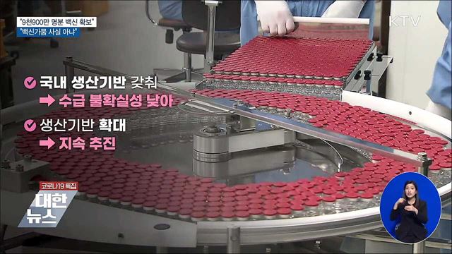 "9천900만 명분 백신 확보···백신가뭄 사실 아냐"