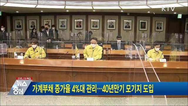 가계부채 증가율 4%대 관리···40년만기 모기지 도입