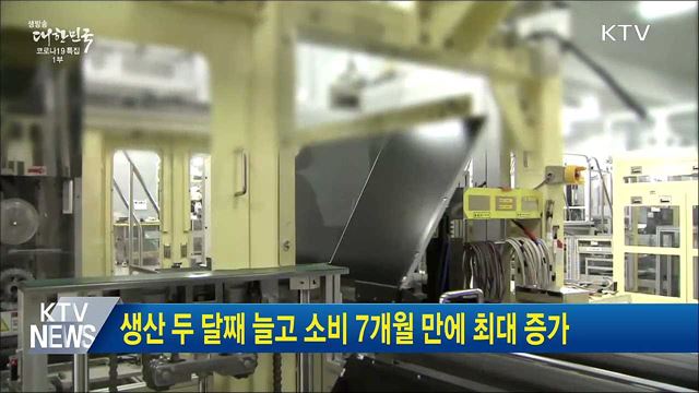 생산 두 달째 늘고 소비 7개월 만에 최대 증가