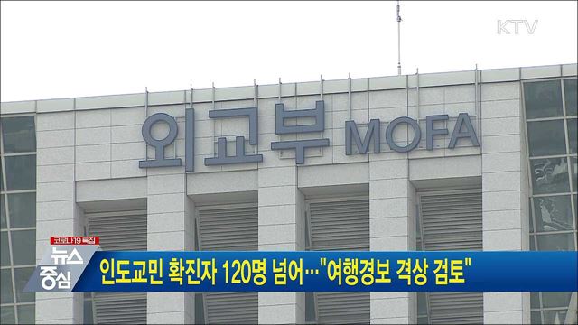 인도 교민 확진자 120명 넘어···"여행경보 격상 검토중"