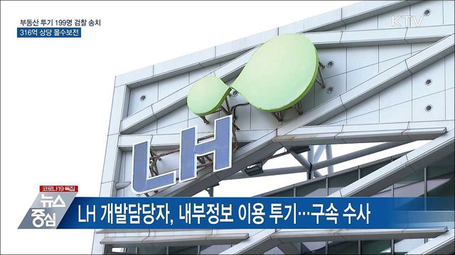 부동산 투기 199명 검찰 송치···316억 상당 몰수보전