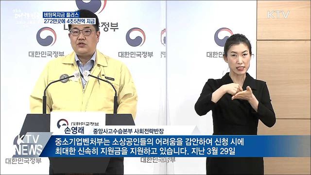 버팀목자금 플러스, 272만곳에 4조5천억 지원